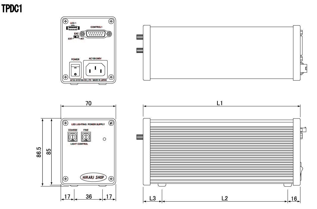 デジタル制御定電流制御電源（24V）TPDC 24シリーズ